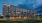 Night shot of the exterior of Atworth Apartments